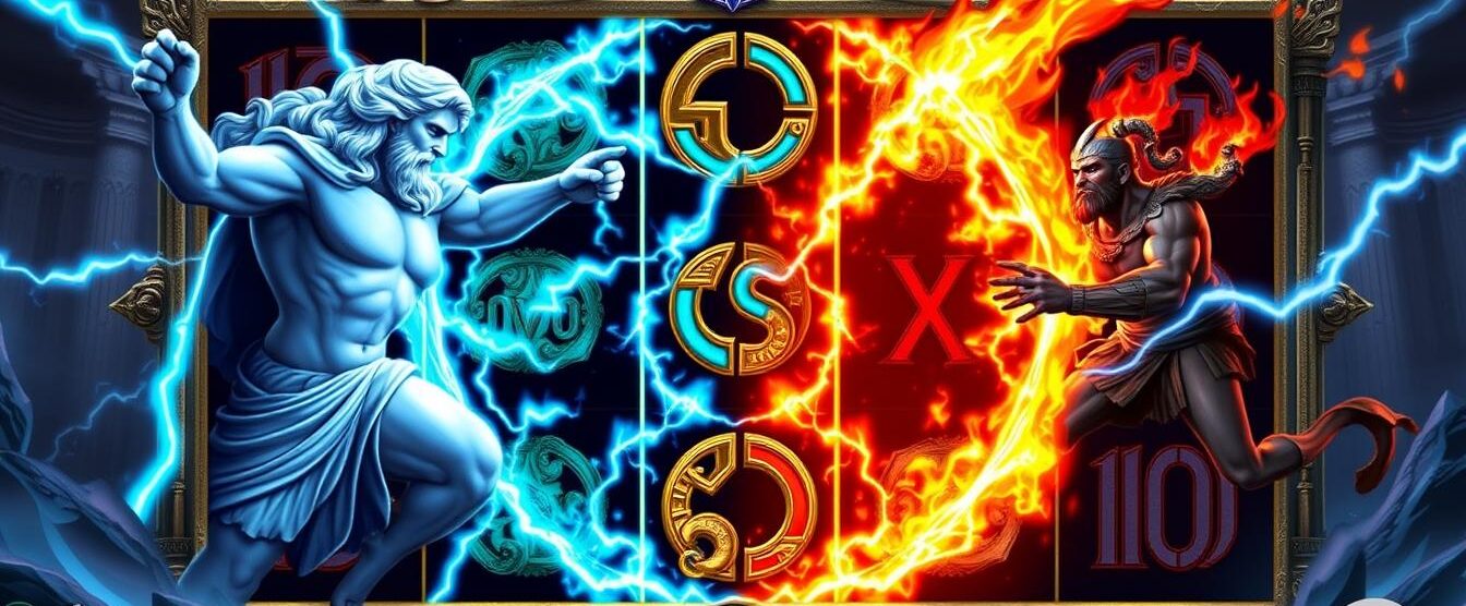 Zeus vs Hades slot expanding wild with multiplier battle animation